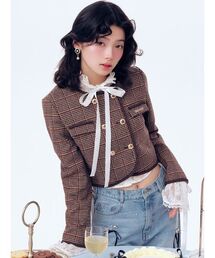 LILY BROWN(�����[�u���E��)�́yLILY BROWN×MARY QUANT�z�_�u���{�^���W���P�b�g(�m�[�J���[�W���P�b�g)