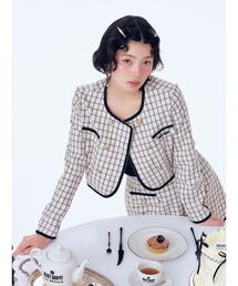 LILY BROWN（リリーブラウン）の「【LILY BROWN×MARY QUANT】ダブルボタンジャケット（ノーカラージャケット）」