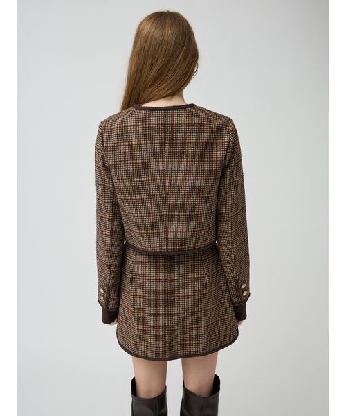 LILY BROWN(リリーブラウン)の「【LILY BROWN×MARY QUANT】ダブルボタンジャケット(ノーカラージャケット・レディース・ブラック/ブラウン/オフホワイト・F)」の9枚目の写真