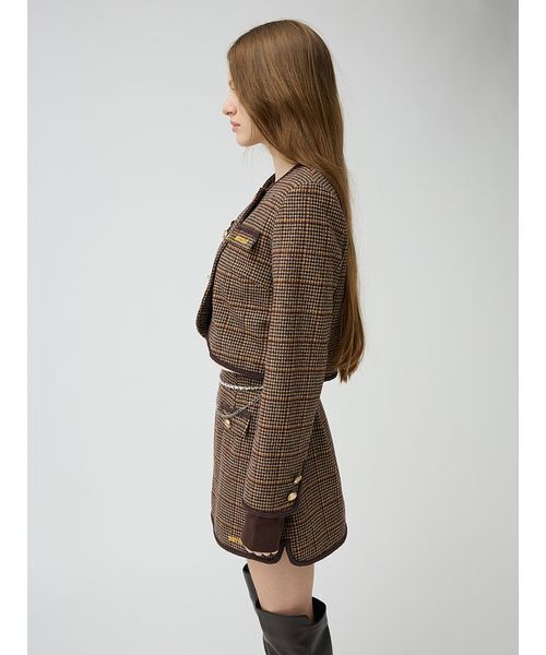 LILY BROWN(リリーブラウン)の「【LILY BROWN×MARY QUANT】ダブルボタンジャケット(ノーカラージャケット・レディース・ブラック/ブラウン/オフホワイト・F)」の10枚目の写真