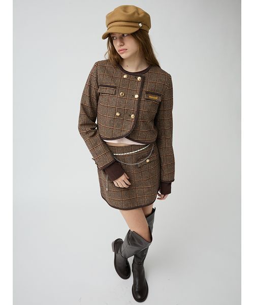 LILY BROWN(リリーブラウン)の「【LILY BROWN×MARY QUANT】ダブルボタンジャケット(ノーカラージャケット・レディース・ブラック/ブラウン/オフホワイト・F)」の15枚目の写真