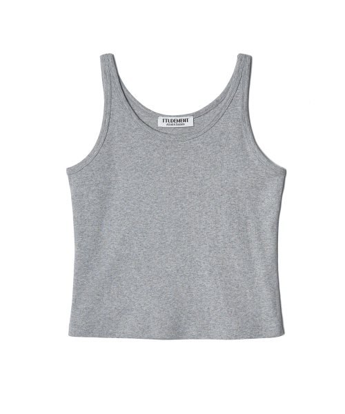 TTUDEMENT（トュードメント）の「50s EMBROIDERED SLEEVELESS T-SHIRT_MELANGE GREY（Tシャツ/カットソー・レディース・その他・SMALL/MEDIUM）」の3枚目の写真