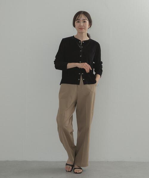 URBAN RESEARCH DOORS(アーバンリサーチドアーズ)の「シアーベロアカーディガン(カーディガン/ボレロ・レディース・ブラック/ブラウン・FREE)」の8枚目の写真