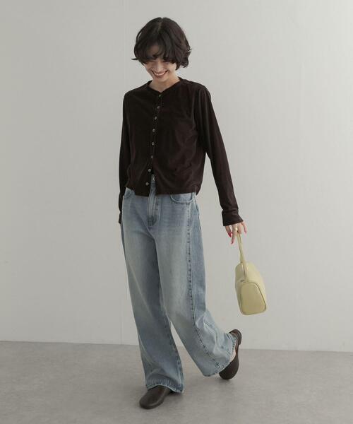 URBAN RESEARCH DOORS(アーバンリサーチドアーズ)の「シアーベロアカーディガン(カーディガン/ボレロ・レディース・ブラック/ブラウン・FREE)」の17枚目の写真