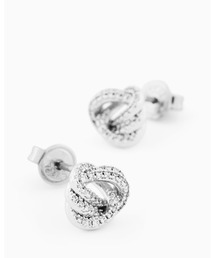 【エンポリオ アルマーニ】ピアス シルバートーンブラス
