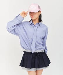 atmos pink Neck-Tie Stripe Shirt / アトモス ピンク ネクタイ ストライプ シャツ