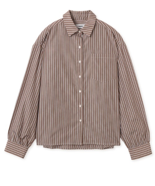 atmos pink(アトモスピンク)の「atmos pink Neck-Tie Stripe Shirt / アトモス ピンク ネクタイ ストライプ シャツ(シャツ/ブラウス・レディース・ブラウン/ブルー・FREE)」の14枚目の写真
