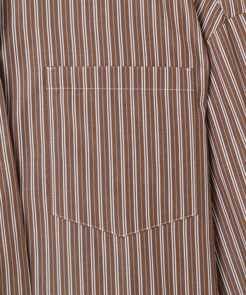 atmos pink(アトモスピンク)の「atmos pink Neck-Tie Stripe Shirt / アトモス ピンク ネクタイ ストライプ シャツ(シャツ/ブラウス・レディース・ブラウン/ブルー・FREE)」の16枚目の写真