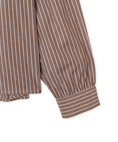 atmos pink(アトモスピンク)の「atmos pink Neck-Tie Stripe Shirt / アトモス ピンク ネクタイ ストライプ シャツ(シャツ/ブラウス・レディース・ブラウン/ブルー・FREE)」の17枚目の写真