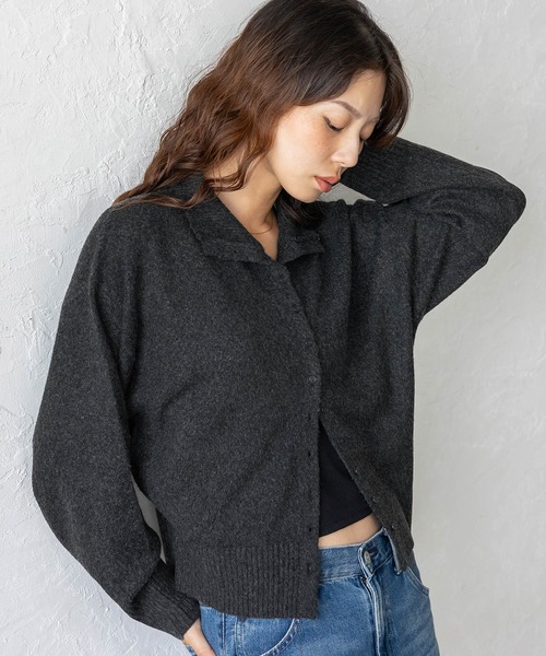 VitaFelice(ヴィータフェリーチェ)の「ハイネックボタンニットトップス(ニット/セーター・レディース・ベージュ系/グレー系/ブラック系/ブラウン系・FREE)」の2枚目の写真