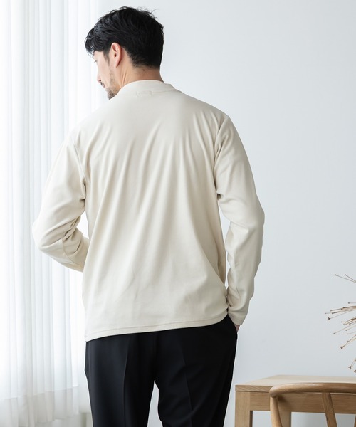 BTZ TOKYO(ビーティーゼットトウキョウ)の「【KAITEKI】暖か起毛ストレッチ モックネック長袖Tシャツ(Tシャツ/カットソー・メンズ・ネイビー/ブラック/チャコールグレー/オフホワイト・LL/S/M/3L/L)」の10枚目の写真