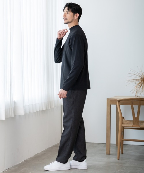 BTZ TOKYO(ビーティーゼットトウキョウ)の「【KAITEKI】暖か起毛ストレッチ モックネック長袖Tシャツ(Tシャツ/カットソー・メンズ・ネイビー/ブラック/チャコールグレー/オフホワイト・LL/S/M/3L/L)」の16枚目の写真