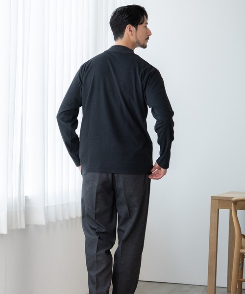 BTZ TOKYO(ビーティーゼットトウキョウ)の「【KAITEKI】暖か起毛ストレッチ モックネック長袖Tシャツ(Tシャツ/カットソー・メンズ・ネイビー/ブラック/チャコールグレー/オフホワイト・LL/S/M/3L/L)」の18枚目の写真