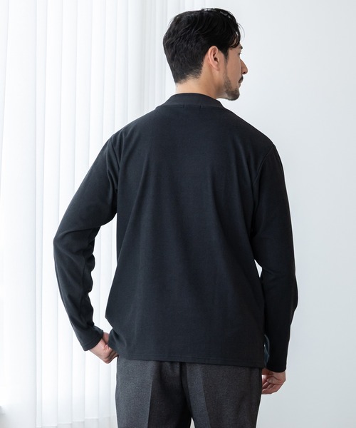 BTZ TOKYO(ビーティーゼットトウキョウ)の「【KAITEKI】暖か起毛ストレッチ モックネック長袖Tシャツ(Tシャツ/カットソー・メンズ・ネイビー/ブラック/チャコールグレー/オフホワイト・LL/S/M/3L/L)」の19枚目の写真