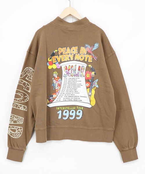 ScoLar(スカラー)の「163624:スカラーピース柄 ピグメント染めカーディガン(Tシャツ/カットソー・レディース・チャコールグレー/ネイビー/ブラウン・M)」の3枚目の写真