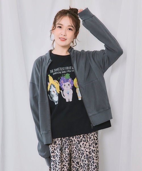 ScoLar(スカラー)の「163624:スカラーピース柄 ピグメント染めカーディガン(Tシャツ/カットソー・レディース・チャコールグレー/ネイビー/ブラウン・M)」の15枚目の写真