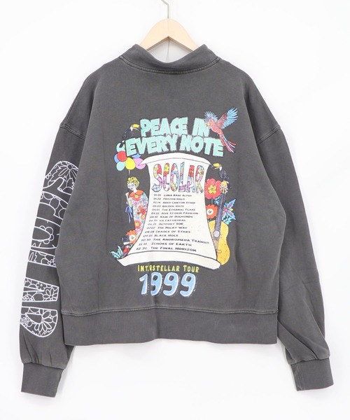 ScoLar(スカラー)の「163624:スカラーピース柄 ピグメント染めカーディガン(Tシャツ/カットソー・レディース・チャコールグレー/ネイビー/ブラウン・M)」の14枚目の写真