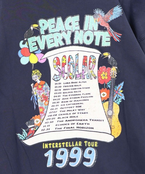 ScoLar(スカラー)の「163624:スカラーピース柄 ピグメント染めカーディガン(Tシャツ/カットソー・レディース・チャコールグレー/ネイビー/ブラウン・M)」の6枚目の写真