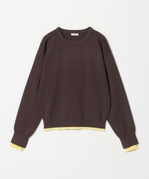 レイヤードスリーブ クルーネックニット ‐ウォッシャブル‐＜A DAY IN THE LIFE＞