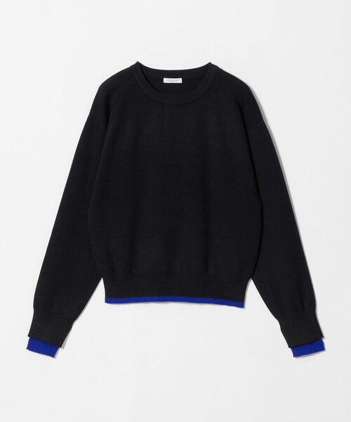 A DAY IN THE LIFE UNITED ARROWS（アデイインザライフユナイテッドアローズ）の「レイヤードスリーブ クルーネックニット ‐ウォッシャブル‐＜A DAY IN THE LIFE＞（ニット/セーター・レディース・グレー系/ネイビー/ブラック/ダークブラウン・FREE）」の2枚目の写真