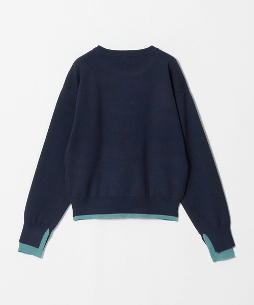 A DAY IN THE LIFE UNITED ARROWS（アデイインザライフユナイテッドアローズ）の「レイヤードスリーブ クルーネックニット ‐ウォッシャブル‐＜A DAY IN THE LIFE＞（ニット/セーター・レディース・グレー系/ネイビー/ブラック/ダークブラウン・FREE）」の5枚目の写真
