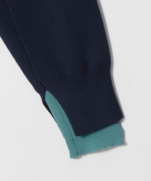 A DAY IN THE LIFE UNITED ARROWS（アデイインザライフユナイテッドアローズ）の「レイヤードスリーブ クルーネックニット ‐ウォッシャブル‐＜A DAY IN THE LIFE＞（ニット/セーター・レディース・グレー系/ネイビー/ブラック/ダークブラウン・FREE）」の7枚目の写真