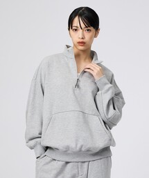 【+phenix / プラスフェニックス】CVC HALF-ZIP SWEATSHIRT / CVCハーフジップスウェット(POO-26072)