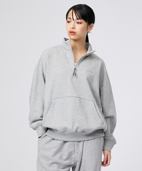 +phenix(プラスフェニックス)の「【+phenix / プラスフェニックス】CVC HALF-ZIP SWEATSHIRT / CVCハーフジップスウェット(POO-26072)(スウェット・メンズ・ブラック/グレー・M/L)」の5枚目の写真