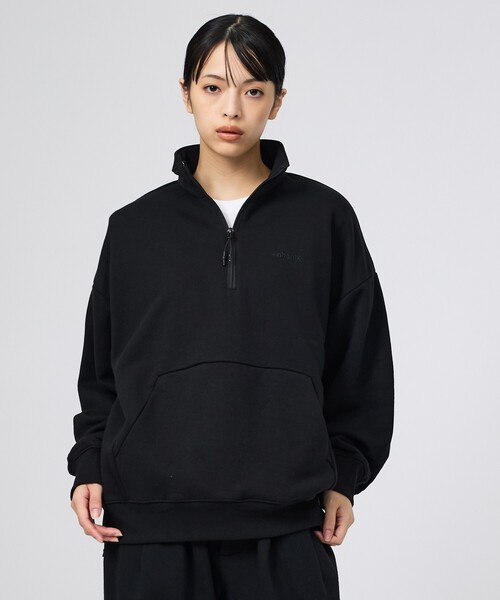 +phenix(プラスフェニックス)の「【+phenix / プラスフェニックス】CVC HALF-ZIP SWEATSHIRT / CVCハーフジップスウェット(POO-26072)(スウェット・メンズ・ブラック/グレー・M/L)」の21枚目の写真
