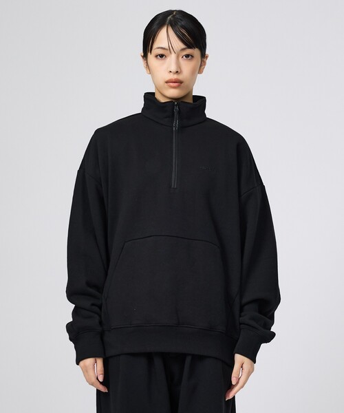 +phenix(プラスフェニックス)の「【+phenix / プラスフェニックス】CVC HALF-ZIP SWEATSHIRT / CVCハーフジップスウェット(POO-26072)(スウェット・メンズ・ブラック/グレー・M/L)」の10枚目の写真