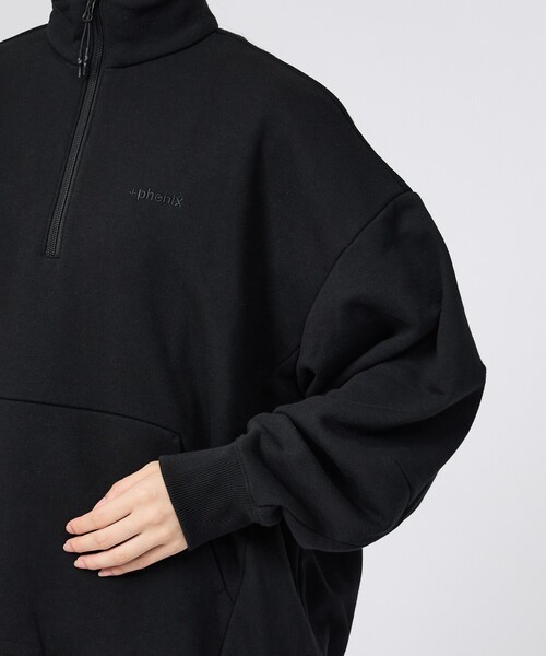 +phenix(プラスフェニックス)の「【+phenix / プラスフェニックス】CVC HALF-ZIP SWEATSHIRT / CVCハーフジップスウェット(POO-26072)(スウェット・メンズ・ブラック/グレー・M/L)」の14枚目の写真