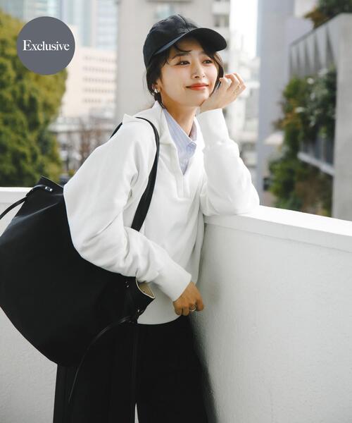 RODE SKO(ロデスコ)の「『別注』AJUGA.×RODE SKO CAP付き撥水トートバッグ(トートバッグ・レディース・ベージュ/ブラック・-)」の2枚目の写真