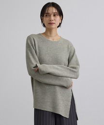 SALON adam et rope' | ウール片畦シャイニークルーネックプルオーバー(ニット/セーター)