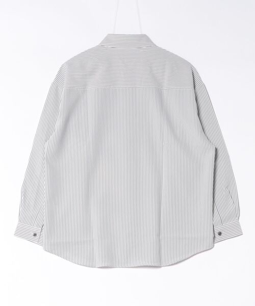 WESTSEA(ウエストシー)の「日本製 リネンライク ストライプ 長袖シャツ レギュラーカラー(シャツ/ブラウス・メンズ・ベージュ/ブルー/ブラック・S/L/M)」の4枚目の写真