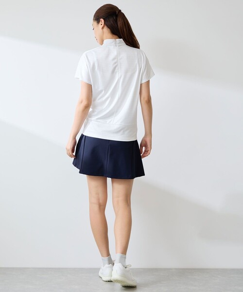 JUN&ROPE'(ジュンアンドロペ)の「千鳥ジャカードタック入りモックプルオーバー/UV・吸水速乾(Tシャツ/カットソー・レディース・ブラック/ホワイト・L/M)」の16枚目の写真