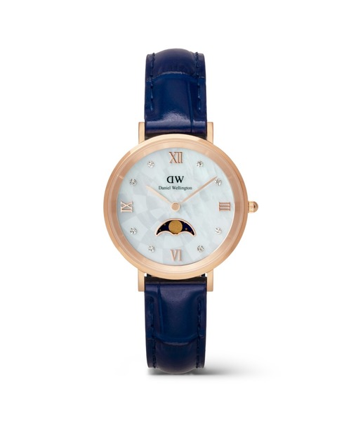 Daniel Wellington（ダニエルウェリントン）の「【中秋特典】Petite 32 Lune Light Blue Golden（デジタル腕時計・レディース・ピンクゴールド/シルバー・32mm）」の4枚目の写真