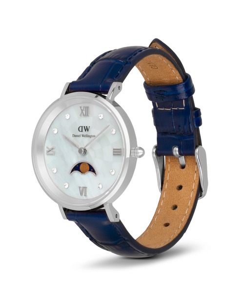 Daniel Wellington（ダニエルウェリントン）の「【中秋特典】Petite 32 Lune Light Blue Golden（デジタル腕時計・レディース・ピンクゴールド/シルバー・32mm）」の7枚目の写真