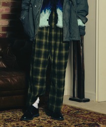【ADAMPATEK/アダムパテック】 brushed shade ombrecheck easytrouser オンブレチェックイージートラウザー