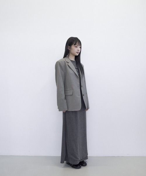 PLEA Collective(プリ―コレクティブ)の「【肩パッド入り】シンプルテーラードジャケット(テーラードジャケット・レディース・チャコール/モカ/ブラック・FREE)」の8枚目の写真
