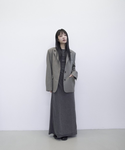 PLEA Collective(プリ―コレクティブ)の「【肩パッド入り】シンプルテーラードジャケット(テーラードジャケット・レディース・チャコール/モカ/ブラック・FREE)」の9枚目の写真