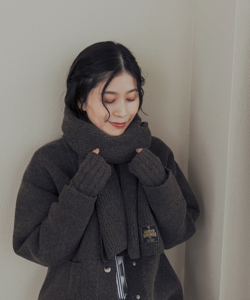 URBAN RESEARCH DOORS(アーバンリサーチドアーズ)の「ハミルトンリブストール(ストール/ショール・レディース・レッド/ライトブルー/ブラウン・ONE)」の4枚目の写真