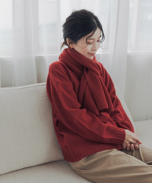 URBAN RESEARCH DOORS(アーバンリサーチドアーズ)の「ハミルトンリブストール(ストール/ショール・レディース・レッド/ライトブルー/ブラウン・ONE)」の18枚目の写真