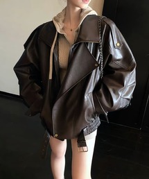 Vipoa（ヴィポア）の「Leather biker jacket（ライダースジャケット）」