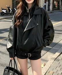 Vipoa（ヴィポア）の「Leather biker jacket（ライダースジャケット）」