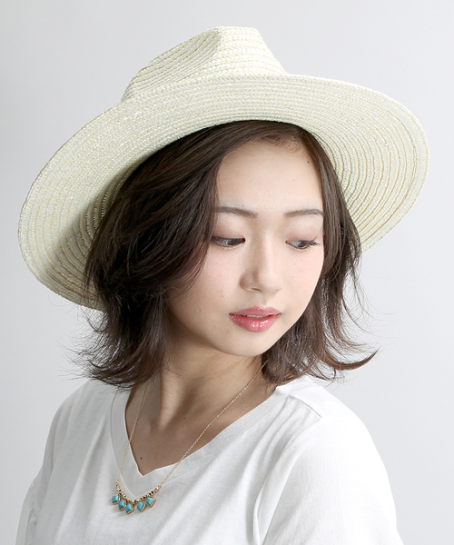 WEGO（ウィゴー）の「WEGO/ワイドブリムブレードハット（ハット・メンズ・ナチュラル/オフホワイト/ブラック・FREE）」の2枚目の写真