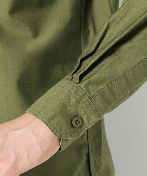 GLOBAL WORK（グローバルワーク）の「モールスキンミリタリーシャツ/728393（シャツ/ブラウス・メンズ・ライトグリーン/カーキ/ブラック・LARGE/SMALL/X-LARGE/MEDIUM）」の18枚目の写真