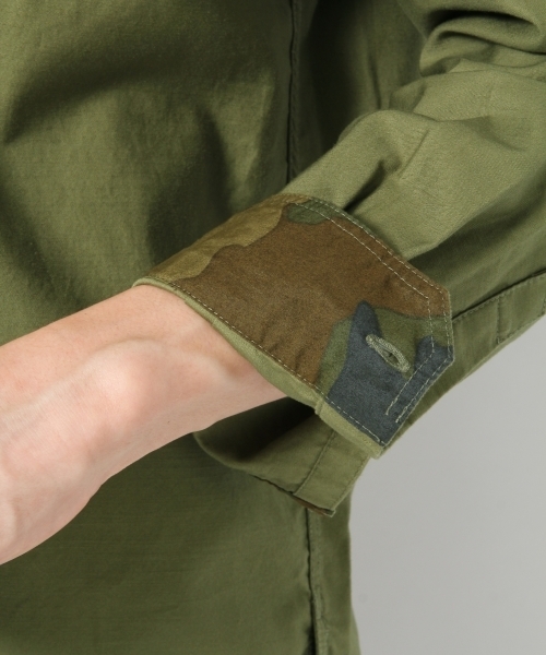 GLOBAL WORK（グローバルワーク）の「モールスキンミリタリーシャツ/728393（シャツ/ブラウス・メンズ・ライトグリーン/カーキ/ブラック・LARGE/SMALL/X-LARGE/MEDIUM）」の19枚目の写真