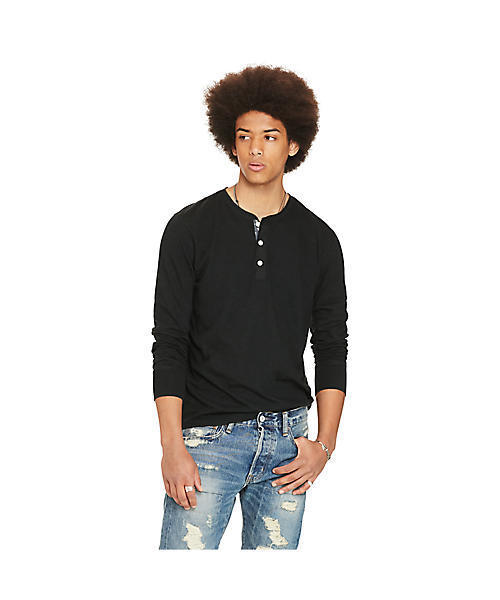 Denim & Supply Ralph Lauren(デニムアンドサプライラルフローレン)の「フラッグプラケット ジャージー ヘンリー(Tシャツ/カットソー・メンズ・ブラック・SMALL/LARGE/X-LARGE/MEDIUM/X-SMALL)」の5枚目の写真