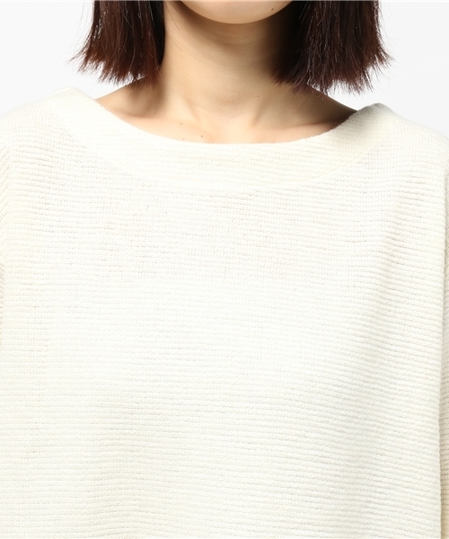 NATURAL BEAUTY BASIC（ナチュラルビューティーベーシック）の「横畝ニットソープルオーバー（Tシャツ/カットソー・レディース・グレー/ブルー/ホワイト系その他・MEDIUM）」の7枚目の写真