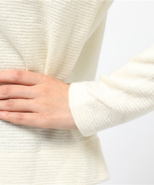 NATURAL BEAUTY BASIC（ナチュラルビューティーベーシック）の「横畝ニットソープルオーバー（Tシャツ/カットソー・レディース・グレー/ブルー/ホワイト系その他・MEDIUM）」の8枚目の写真